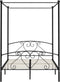 vidaXL - Hemelbedframe - metaal - zwart - 160x200 - cm