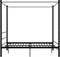 vidaXL - Hemelbedframe - metaal - zwart - 160x200 - cm