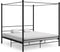 vidaXL - Hemelbedframe - metaal - zwart - 180x200 - cm