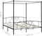 vidaXL - Hemelbedframe - metaal - zwart - 180x200 - cm