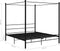 vidaXL - Hemelbedframe - metaal - zwart - 180x200 - cm