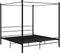 vidaXL - Hemelbedframe - metaal - zwart - 180x200 - cm