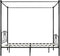 vidaXL - Hemelbedframe - metaal - zwart - 180x200 - cm