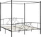 vidaXL - Hemelbedframe - metaal - zwart - 180x200 - cm