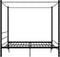 vidaXL - Hemelbedframe - metaal - zwart - 200x200 - cm