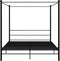 vidaXL - Hemelbedframe - metaal - zwart - 200x200 - cm
