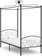 vidaXL - Hemelbedframe - metaal - zwart - 90x200 - cm