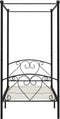 vidaXL - Hemelbedframe - metaal - zwart - 90x200 - cm