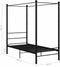 vidaXL - Hemelbedframe - metaal - zwart - 90x200 - cm