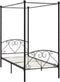 vidaXL - Hemelbedframe - metaal - zwart - 90x200 - cm
