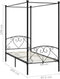 vidaXL - Hemelbedframe - metaal - zwart - 90x200 - cm