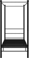 vidaXL - Hemelbedframe - metaal - zwart - 90x200 - cm