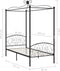 vidaXL - Hemelbedframe - metaal - zwart - 90x200 - cm
