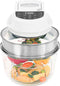 vidaXL Heteluchtoven met uitbreidingsring en timer 1400 W 17 L