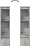 vidaXL - Highboard - 29,5x34x119,5 - cm - spaanplaat - betongrijs