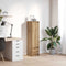 vidaXL - Highboard - 29,5x34x119,5 - cm - spaanplaat - eikenkleurig - eikenkleurig