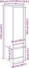 vidaXL - Highboard - 29,5x34x119,5 - cm - spaanplaat - eikenkleurig - eikenkleurig