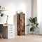 vidaXL - Highboard - 29,5x34x119,5 - cm - spaanplaat - gerookt - eikenkleurig