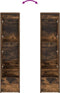 vidaXL - Highboard - 29,5x34x119,5 - cm - spaanplaat - gerookt - eikenkleurig