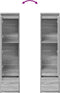 vidaXL - Highboard - 29,5x34x119,5 - cm - spaanplaat - grijs - sonoma