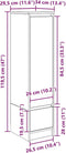 vidaXL - Highboard - 29,5x34x119,5 - cm - spaanplaat - sonoma - eikenkleurig