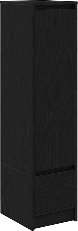 vidaXL - Highboard - 29,5x34x119,5 - cm - spaanplaat - zwart - eikenkleurig