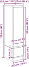 vidaXL - Highboard - 29,5x34x119,5 - cm - spaanplaat - zwart - eikenkleurig