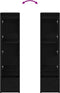 vidaXL - Highboard - 29,5x34x119,5 - cm - spaanplaat - zwart - eikenkleurig