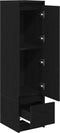 vidaXL - Highboard - 29,5x34x119,5 - cm - spaanplaat - zwart - eikenkleurig