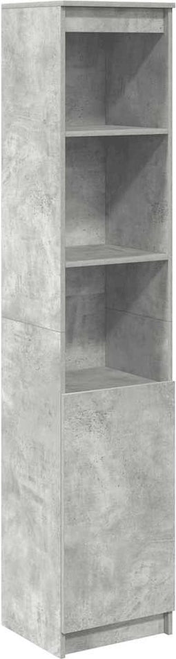 vidaXL - Highboard - 37,5x35x180 - cm - spaanplaat - betongrijs