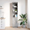 vidaXL - Highboard - 37,5x35x180 - cm - spaanplaat - betongrijs