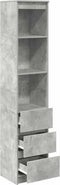 vidaXL - Highboard - 37,5x35x180 - cm - spaanplaat - betongrijs