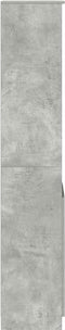 vidaXL - Highboard - 37,5x35x180 - cm - spaanplaat - betongrijs