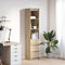 vidaXL - Highboard - 37,5x35x180 - cm - spaanplaat - sonoma - eikenkleurig
