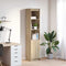 vidaXL - Highboard - 37,5x35x180 - cm - spaanplaat - sonoma - eikenkleurig