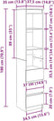 vidaXL - Highboard - 37,5x35x180 - cm - spaanplaat - sonoma - eikenkleurig