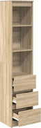 vidaXL - Highboard - 37,5x35x180 - cm - spaanplaat - sonoma - eikenkleurig