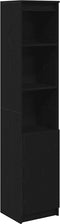vidaXL - Highboard - 37,5x35x180 - cm - spaanplaat - zwart - eikenkleurig