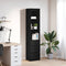 vidaXL - Highboard - 37,5x35x180 - cm - spaanplaat - zwart - eikenkleurig