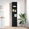 vidaXL - Highboard - 37,5x35x180 - cm - spaanplaat - zwart - eikenkleurig