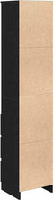 vidaXL - Highboard - 37,5x35x180 - cm - spaanplaat - zwart - eikenkleurig
