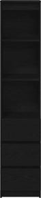 vidaXL - Highboard - 37,5x35x180 - cm - spaanplaat - zwart - eikenkleurig