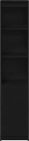 vidaXL - Highboard - 37,5x35x180 - cm - spaanplaat - zwart - eikenkleurig