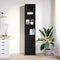 vidaXL - Highboard - 37,5x35x180 - cm - spaanplaat - zwart - eikenkleurig