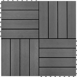 vidaXL - HKC - tegels - grijs - 30x30 - cm - 1m² - 11 - st