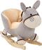 vidaXL Hobbeldier aap met rugleuning 60x32x55 cm pluche grijs