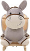 vidaXL Hobbeldier aap met rugleuning 60x32x55 cm pluche grijs