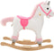 vidaXL Hobbeldier eenhoorn 65x32x58 cm pluche wit en roze