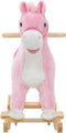 vidaXL Hobbeldier paard 65x32x58 cm pluche roze