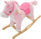 vidaXL Hobbeldier paard 65x32x58 cm pluche roze